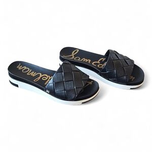 Sam Edelman Women’s Black Woven Slide Sandals Size 8.5